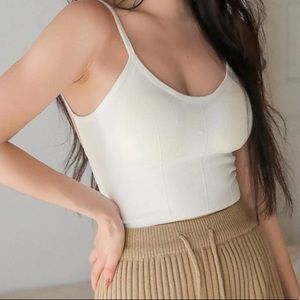 New Dazy Solid Ribbed Knit Bralette